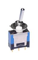 NKK SWITCHES D22012P Toggle Switch, On-On, SPDT, Non Illuminated, D2 Series, Panel Mount, 100 mA
