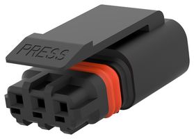 TE CONNECTIVITY 2-2834074-3 Connector Housing, SlimSeal Series, Plug, 3 Positions, 2.5 mm