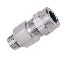 ABB - THOMAS & BETTS ST050-462 Cable Gland, 1/2" NPT, 13.34 mm, 16.51 mm, Aluminum, Silver, NEMA 4, NEMA 4X