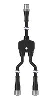 BANNER ENGINEERING CSA-M1243M1243 Sensor Splitter, 1m Male & Female, Wiring, Y - Style, Cable Mount, 4 Position M12 Plug