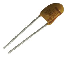 KEMET T350B105K050AT Tantalum Capacitor, Polar, 1 µF, 50 V, ± 10%, Radial Leaded, 2.54 mm, 8 ohm