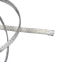 NVENT ERIFEX FTCB15-100 Sleeving, 0.15mm Wire Dia, 360A, Flat Braided, Copper, Tin Plated, 25 m, 82 ft
