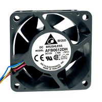 DELTA ELECTRONICS AFB0612SH-AF00 DC Axial Fan, 12 V, Square, 60 mm, 25.4 mm, Ball Bearing, 34.15 CFM