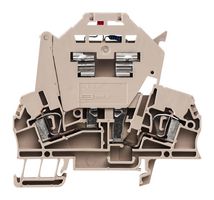 WEIDMULLER 1616440000 Fused Terminal Block, 2 Positions, 26 AWG, 12 AWG, 2.5 mm², Clamp, 6.3 A
