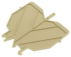 WEIDMULLER 0485760000 End and Intermediate Plate, Snap-on, 3mm, For Use With SAK Series Terminal Blocks, Beige