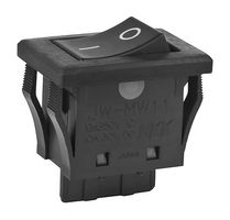 NKK SWITCHES JWMW11RA2A/UC Rocker Switch, High Inrush, IP67, On-None-Off, SPST, Non Illuminated, Panel Mount, Black, JW Series