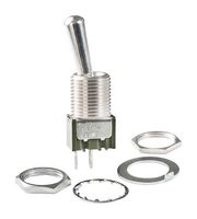 NKK SWITCHES M2011B2B1W03 Toggle Switch, Miniature, On-None-Off, SPST, Non Illuminated, M Series, Panel Mount, 6 A