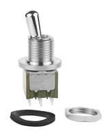 NKK SWITCHES M2032BB3W01 Toggle Switch, Miniature, On-None-On, 3PDT, Non Illuminated, M Series, Panel Mount, 6 A