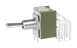 NKK SWITCHES M2032SS2W30 Toggle Switch, Miniature, On-None-On, 3PDT, Non Illuminated, M Series, Through Hole, Right Angle