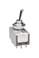 NKK SWITCHES M2042SS4W01 Toggle Switch, Miniature, On-None-On, 4PDT, Non Illuminated, M Series, Panel Mount, 6 A