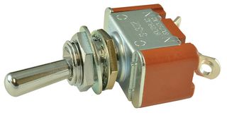 NKK SWITCHES S302 Toggle Switch, On-On, SPDT, Non Illuminated, S300 Series, Panel Mount, 20 A