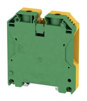 WEIDMULLER 9512200000 Bloque de Terminal c/Montaje en Riel DIN, PE, 2 Posiciones, 6 AWG, 00 AWG, 70 mm², Tornillo