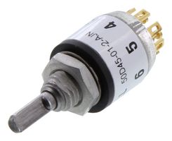 GRAYHILL 50D45-01-2-AJN Rotary Switch, 4 Position, 2 Pole, 45 °, 150 mA, 220 V, 50 Series