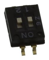 MULTICOMP PRO MCDHN-02F-V DIP / SIP Switch, Flush Slide, 2 Circuits, Slide, Surface Mount, SPST, 24 V, 25 mA