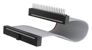SAMTEC FFMD-05-T-06.00-01-N Ribbon Cable, IDC Plug to IDC Receptacle, 10 Positions, 6 ", 152.4 mm, 1.27 mm, FFMD Series