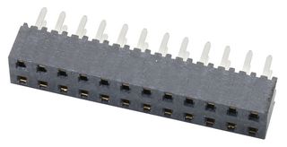 SAMTEC MMS-112-01-L-DV PCB Receptacle, Board-to-Board, Wire-to-Board, 2 mm, 2 Rows, 24 Contacts, Through Hole Mount
