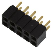 SAMTEC SLW-105-01-G-D PCB Receptacle, Square Post, Board-to-Board, 2.54 mm, 2 Rows, 10 Contacts, Through Hole Mount