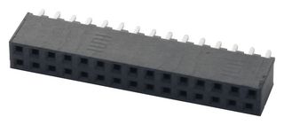 SAMTEC SQT-115-01-L-D PCB Receptacle, Board-to-Board, Wire-to-Board, 2 mm, 2 Rows, 30 Contacts, Through Hole Mount