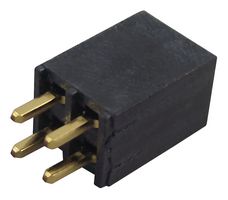 SAMTEC SSQ-102-01-G-D PCB Receptacle, Board-to-Board, 2.54 mm, 2 Rows, 4 Contacts, Through Hole Mount