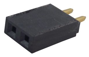 SAMTEC SSQ-102-01-G-S PCB Receptacle, Board-to-Board, 2.54 mm, 1 Rows, 2 Contacts, Through Hole Mount, SSQ Series