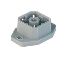 HIRSCHMANN G 4 A 5 M GREY Rectangular Power Connector, 4 Contacts, G Series, Panel Mount, Solder, Plug