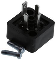 HIRSCHMANN GSSNA 300 WITH 2 SCREWS Rectangular Power Connector, 3 Contacts, GDM Series, Panel Mount, Solder, Plug