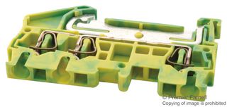 PHOENIX CONTACT 3031267 DIN Rail Mount Terminal Block, 3 Positions, 28 AWG, 12 AWG, 4 mm², Clamp, 24 A