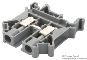 PHOENIX CONTACT 3004524 DIN Rail Mount Terminal Block, 2 Positions, 24 AWG, 8 AWG, 10 mm², Screw, 57 A