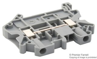 PHOENIX CONTACT 3046184 DIN Rail Mount Terminal Block, 2 Positions, 26 AWG, 10 AWG, 6 mm², Screw, 41 A