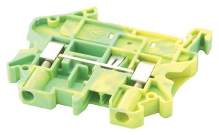 PHOENIX CONTACT 3046223 DIN Rail Mount Terminal Block, 2 Positions, 26 AWG, 10 AWG, 6 mm², Screw, 41 A