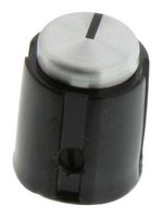 DAVIES MOLDING 1200-W Knob, Round Shaft, 6.35 mm, Phenolic, Round, 13.46 mm, 1200 Series