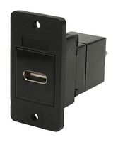 CLIFF ELECTRONIC COMPONENTS CP30611X USB Adapter, Plain Hole, USB Type C Receptacle, USB Type C Plug, Slim FeedThrough