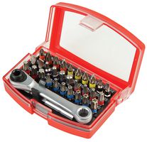 DURATOOL D03243 Bit Set, Ratchet Handle, 30 Pieces
