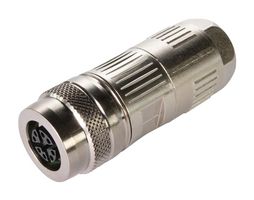 HARTING 21122832830 Sensor Connector, M12, Female, 8 Positions, IDC / IDT Socket, Straight Cable Mount