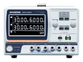 GW INSTEK GPE-3060 Bench Power Supply, Adjustable, 3 Output, 0 V, 30 V, 0 A, 6 A