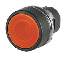 EAO 46-2231.11F0.000 ACTUATOR, 22.3 MM, 29 MM, FLUSH, ILLUMINATED, ORANGE, PLASTIC, TRANSPARENT, ROUND, BLACK, PLASTIC, MOMENTARY, IP65, IK03