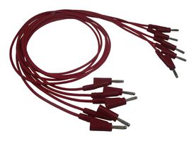 ROHDE & SCHWARZ HZ10R Test Lead Set, Banana Plug Stackable, Banana Plug Stackable, Red, 1 m