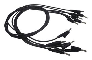 ROHDE & SCHWARZ HZ10S Test Lead Set, Banana Plug Stackable, Banana Plug Stackable, Black, 1 m