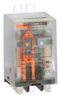 SCHNEIDER ELECTRIC 8501KFR12V14 Relevador de Potencia, Pin de Espada, DPDT-2NO / 2NC, 24 VAC, 10 A, 8501K Series, Brida