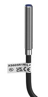 TELEMECANIQUE SENSORS XS605R1NAL2 Inductive Proximity Sensor, 1.5 mm, 3-Wire, NPN/NO, Cylindrical M5 Thread, Cable, IP67, 12 to 24 VDC