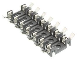 LITTELFUSE 03540907ZXGY Fuseholder, Cartridge, 7 Fuses, 30 A, 600 VAC, 600 VDC, 1/4" x 1-1/4", 3AB, 3AG, Quick Connect
