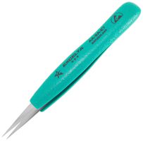EXCELTA AA-SA-ET Tweezers, Precision, ESD, Straight, Pointed, 137.5 mm, Stainless Steel