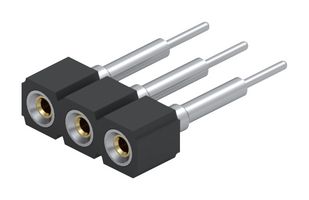 MILL-MAX 316-43-103-41-003000 IC & Component Socket, 3 Contacts, PCB Socket, 2.54 mm, 316 Series, Beryllium Copper