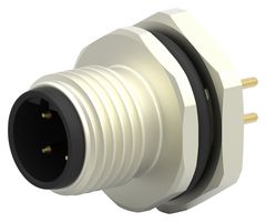 TE CONNECTIVITY T4142412041-000 Conector para Sensor, M12, Male, 4 Contactos, PCB Macho, Montaje en Panel Recto