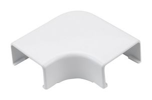 HELLERMANNTYTON TSR3W-25-1 Raceway Duct Fitting, Elbow Cover, PVC (Polyvinylchloride), White, 85.29 mm, 85.29 mm, 28.83 mm