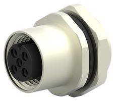 TE CONNECTIVITY T4133012031-000 Conector para Sensor, M12, Female, 3 Positions, Soldable Hembra, Montaje en Panel Recto