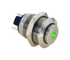 E-SWITCH PV0H240SS231 Vandal Resistant Switch, PV0 Series, 0.472 ", SPST-NO-DM, Off-(On), Round Raised, Natural