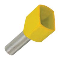 PANDUIT FTD82-14-C Férula, Extremo de DIN, Doble Cable, 10 AWG, 6 mm², 14 mm, Amarillo, Serie FTD