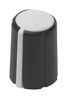 DAVIES MOLDING 1226-L Knob, Interference Fit, Round Shaft, 6 mm, PP (Polypropylene), TPE (Thermoplastic Elastomer)
