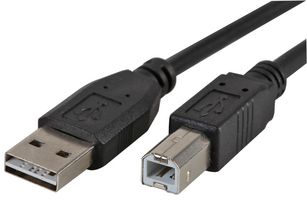 PRO SIGNAL PSG91253 Cable USB, Tipo A Macho a Tipo B Macho, 3 m, 9.8 ft, USB 2.0, Negro
